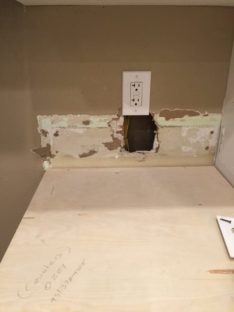 Cabinet guys moved the box and the cable was too short. Ran two new cables as needed. Everything is to code!