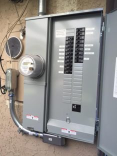 Installed a new 200 Amp service. There is plenty of room to add future circuits 200 Amp Service