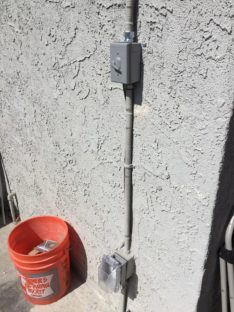 Installed a new exterior switch for the pool light, and a GFCI receptacle. Exterior Switch for a Pool Light