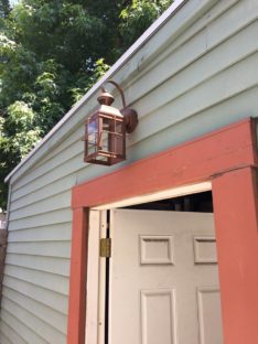Light installed over Garage. Garage Light