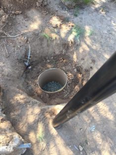 Replaced damaged light pole. Damaged Light Replaced