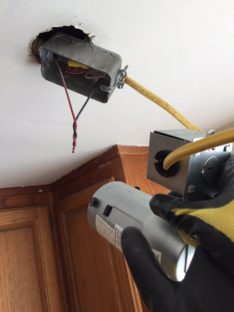 The installer wired the fixture in an unsafe manner. Corrected the wiring. All okay. Corrected Wiring for a Fixture