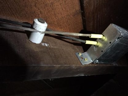 Working with the old knob and tube technology to add a circuit without requiring a complete rewire. Old Knob and Tube Technology