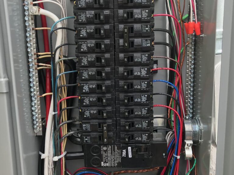 Electrical Panel with switches and wiring